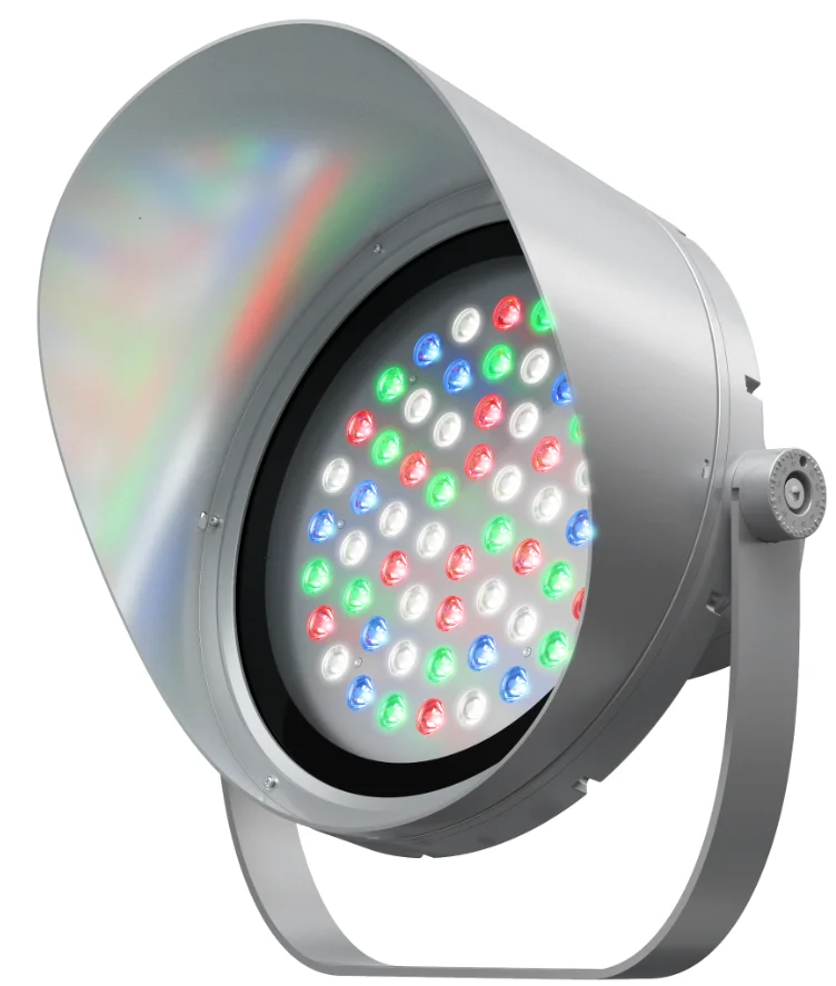 150 Watt LED Spot Light - RGBW - 15,000 Lumen - 3 Degree Beam Angle - Flood Mount - Without Photocell